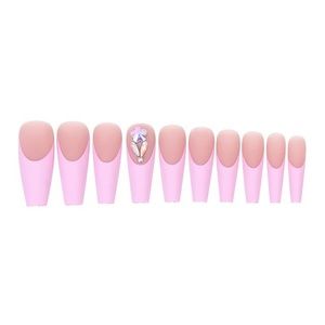 🎉3 for $15🎉 Pink French Tip Rhinestone Nails
